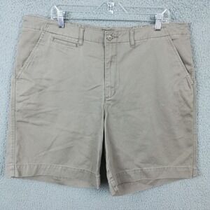 Cabela's Mens Shorts Chino Beige Taupe Elastic Waist Twill Flat Front 40